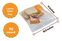 1 Gallon Zipper Bags 90 ct Resealable Storage Bags 11X10.5 Inches