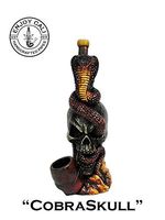 Handmade Tobacco Pipe Art Collectible Smoke Functional"CobraSkull" Collection