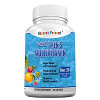 Nature's Present Complete Men's Multivitamin with Lycopene & Urtica Dioica Extract & Saw Palmetto, Immune and Prostate Health, GMP Certificated, Non-GMO-60 Capsules