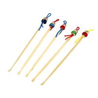 uxcell Bamboo Japanese Doll Ear Pick Spoons Earwax Remover Cleaner Tool 5 Pcs