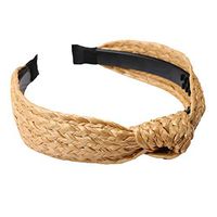 Meidexian888 Straw Wide Side Hairbands,Women Hair Head Hoop Sweet Girls Hair Headband (D)