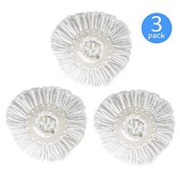Replacement Mop Micro Head Refill Hurricane for 360° Spin Magic Mop-Microfiber Replacement Mop Head-Round Shape Standard Size，3-Pack
