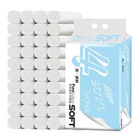 4-ply Toilet Paper 6 Rolls, Soft Absorbent Strong Paper Towel, 100% Natural Wood Pulp Roll Bathroom Tissues Kitchen Paper Household Interesting, White Primary Color