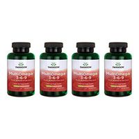 Swanson Multiomega 3-6-9 Flax, Borage & Fish Oils 220 Sgels 4 Pack