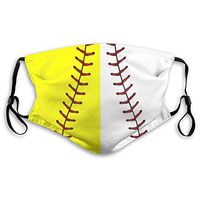 Unisex Breathable Mouth Masks Anti-Dust Protective Half Face Mouth Cover with Filter-Baseball Design Elastic Earloop Face Mask