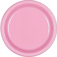 Round Plastic Plates | 20ct (10.25 inch, New Pink)