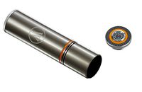 Personalized Visol Little Joe Travel Humidor, Satin Gunmetal - Free Engraving (Single Initial)