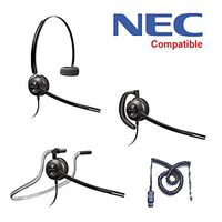 NEC Compatible Plantronics EncorePro 540 Headset Bundle - NEC Elite | Dterm Series i | Dterm IP | Dterm Elite | Series E | DSX | Aspire | NEC i-Series | Dterm Series III | Univerge | DT300 | DT700
