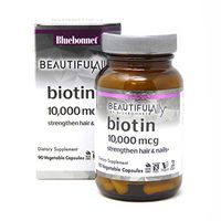 Bluebonnet Nutrition Beautiful Ally Biotin 10,000 mcg, Crystalline Form, Beauty Nutrient, Vegan, Non GMO, Gluten Free, Soy Free, Milk Free, Kosher, 90 Vegetable Capsules