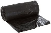 Aluf Plastics RCM-3858X Coex + Anitmicrobial Low Density Blend Star Seal Bag on Coreless Roll, 55-60 Gallon Capacity, 58" Length x 38" Width, 63 lbs Max Load, Black (Pack of 100)