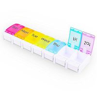 Pill Organizer,Myguru 7-Day AM PM Weekly Pill Case Box with 14 Compartments to Hold Medication (7 Compartments)