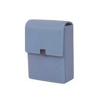 Genuine Leather Cigarette & Lighter Case with Card Holder Sky Blue
