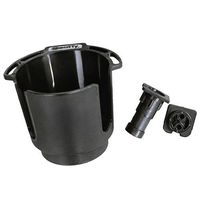 Scotty #311-BK Cup Holder with Rod Holder Post and Bulkhead Black