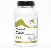 Chelated Copper 2mg ~ 200 Capsules - No Additives ~ Naturetition Supplements