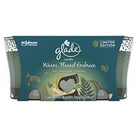 Glade 2 Candles Warm Flannel Embrace Air Fresheners Infused with Essential Oils, 6.8 Ounce