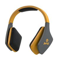 PopClik Jump! Pro Headphones in Yellow 40 mm Neodymium Magnet Driver Over The Ear 16 Ohms Impedance