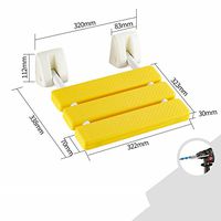 Shower seat,Folding seats Wall mount Anti-skidding Plastic Persons Elderly Bathroom Corridor Changing shoes-yellow