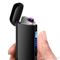 Tesla Atomic USA Electric Plasma arc Candle Gas Grill Lighter with Power Indicator, USB Rechargeable, Windproof, Fueless Flameless Tesla Atomic Coil Design. Safe. Economic.