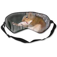 100% Silk Sleep Mask for Women & Men, Eye Mask for Sleeping with Adjustable Strap, Blindfold, Qigong Squirrel