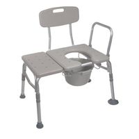 Drive Medical Raised Toilet Seat with Lock 6"/Standard Seat