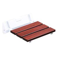 16" Wood Folding Shower Seat Bench, Clear Coated for Protection and Premium Smooth Finish, Medical Wall Mount Foldable Bathroom Stool