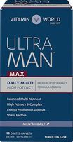 Vitamin World Ultra Man Max Daily Multivitamin | Feat. Zinc, Vitamins B, C, Beta-Carotene, Magnesium, Selenium | Health & Wellness Multi-Supplement Adding Nutritional Support for Men, 90 Caplets