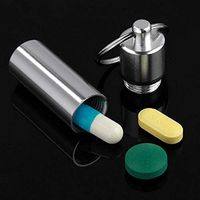 WYKsoku Pill Container,Mini Waterproof Aluminum Medicine Pill Bottle Box Case Holder Container Keychain