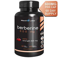 Berberine Supplements 600mg - New - Natural Formula Supports Glucose Metabolism, Cardiovascular & Gastrointestinal Health. Best Vegetarian Non GMO Gluten Free 30 Day Supplement Supply
