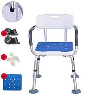 Old Man Bath/Shower Chair, Disabled/Pregnant Women's Shower Chair, Aluminum Alloy Non-Slip Bathroom Bath Stool, 6-Speed Height Adjustable,for Elderly, Handicapped