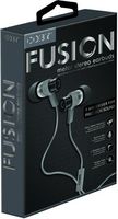 Coby CVPE-06-SLV Fusion Tangle Free Cable Metal Stereo Earbuds with Mic, Silver
