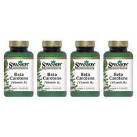Swanson Beta-Carotene (Vitamin A) 10000 Iu (3000 mcg) 100 Sgels (4 Pack)