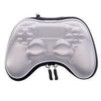 eXtremeRate Silver Shockproof Controller Travel Bag for PS4, Airform Carrying Pouch Bag Protective Case for Playstation 4 PS4 Slim PS4 Pro Control with Strap