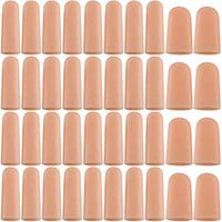 40 PCS Gel Finger Support Protector Gloves, Gel Finger Cots/Covers - Different Sizes Silicone Fingertips for Hands Cracking, Eczema Skin