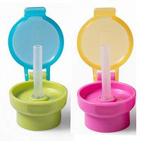 Spill-proof Straw Cap – Portable Juice Soda Water Bottle Twist Cover Cap with Straw
