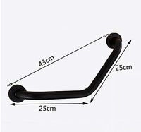 Bathroom safety rails Bathroom Handrails, Wall-mounted Black Home Hotel European Style Pregnant Women, The Elderly Bathtub Handrail, Stainless Steel, 43 25 25cm