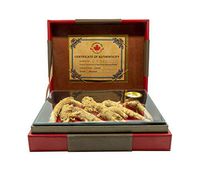CANADIAN VITA - Certified Authentic Canadian Ginseng || Top Grade Whole Ginseng Roots in Luxury Leather Gift Box (250 Grams)