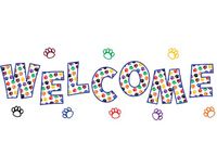 Teacher Created Resources 5439 Paw Prints Welcome Bulletin Board