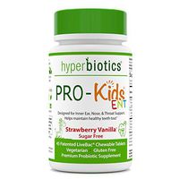 PRO-Kids ENT: Children's Oral Probiotics (Chewable & Sugar Free) - Uniquely Formulated for Your Child's Oral & Ear Nose and Throat Health (Strawberry Vanilla) - 45 Chewable Probiotic Tablets