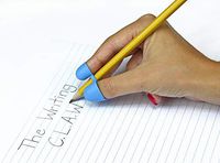 Pencil Grip Writing Claw, Medium, for Right or Left Handed Users, Blue/Red, Bag of 36 (TPG-21236)