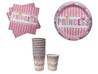 Princess Party Supplies Plates Napkins and Cups Bundle