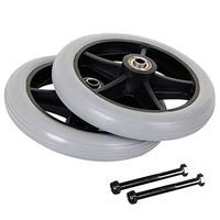 6 Inch Solid Wheel Replacement for Wheelchairs, Rollators, Walkers, 2 Pack