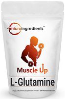 Pure Vegan L Glutamine Powder, 1Kg (2.2 Pounds), Strongly Supports Muscle Mass, Recovery, Protein Synthesis and Muscle Build Up, Sports Nutrition Supplements, No GMOs and Gluten Free.