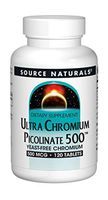 Source Naturals Ultra Chromium Picolinate 500 Mcg, 120 Tablets (2 Pack)