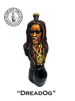 Handmade Tobacco Pipe Art Collectible Smoke Functional"DreadDog" Rasta Collection