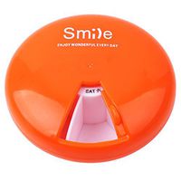 TraveT Portable Pill Case, 7-Day Pill Organizer with 360 Degree Rotation, Orange