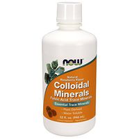 NOW Supplements, Colloidal Minerals Liquid, Plant Derived, Rasberry, 32-Ounce