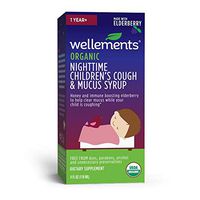 Wellements Organic Kids Nighttime Cough Syrup, 4 Fl Oz, Free from Dyes, Parabens, Preservatives