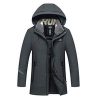 Alvinm Men's Jacket Fashion Men's Autumn Winter Casual Pocket Button Down Jacket Outwear Gray