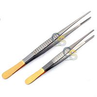 G.S 2 O.R Grade DEBAKEY Artery ATRAUMATIC Tissue Vascular Forceps 6 INCH and 8 INCH with Gold Handle