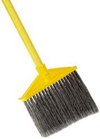 Rubbermaid Commercial Smooth-Surface Angle Broom, Vinyl-Coated Metal Handle, Flagged Bristles, Gray (FG637500GRAY)